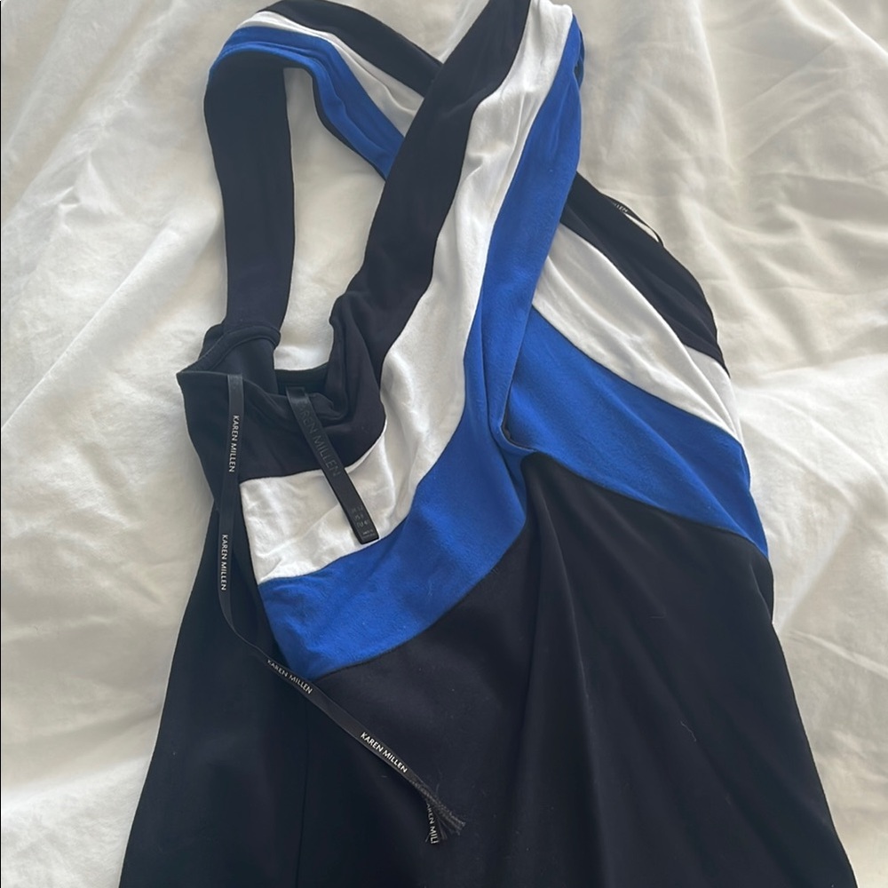 Black and Blue Colorblock Dress